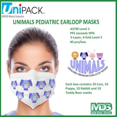 Unipack Medical UNiMALS Level 3 Face Masks